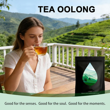 PiPi Oolong Tea Organic Oolong Tea Bags – Whole Leaf - 20 Bags (4g Each),Cortisol & Calming Tea for Anxiety, Stress,Herbal Benefits