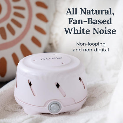 Yogasleep Dohm Uno White Noise Sound Machine, Real Fan Inside for Non-Looping White Noise, Sleep Aid, Office Privacy & Meditation for Adults & Baby, Registry Gift (White)