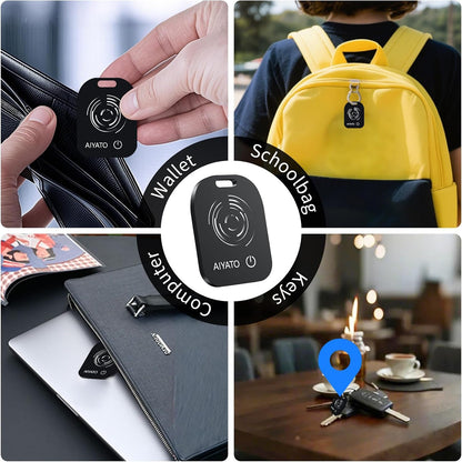 Mini Card Smart Finder, Wallet Tracker Card with Wireless Rechargeable Battery, Works with Apple Find My and Google Find Hub, Bluetooth Item Locator for Wallet, Purse, Keys, Luggage, iPhone & Android