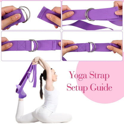 Poen Pilates Equipment Kit for Home Workout Pilates Ring and Ball Set for Women 12'' Circle Yoga Fitness Essentials Kit with Resistance Bands, Yoga Strap, Socks,Bag