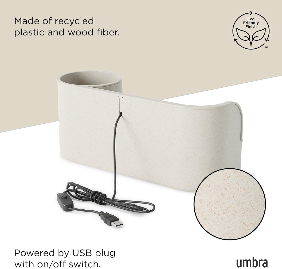 Umbra Stream Water Fountain, Indoor Tabletop Zen Desktop, Sand
