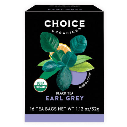 Choice Organics Earl Grey Tea, 16 Tea Bags (3 Pack)