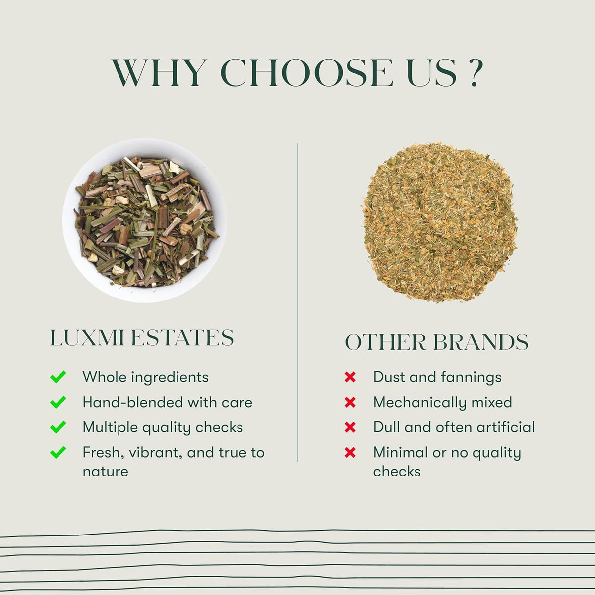 Luxmi Estates Lemon Balm Honey Ginger Herbal Tea | 50 Pyramid Tea Bags (100g, 3.5oz), Caffeine-Free Calming Blend with Lemon Balm, Ginger, Lemongrass, Lemon Peel, & Natural Honey Flavor, Vegan