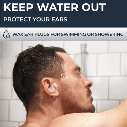 PQ Silicone Gel Ear Plugs for Sleeping and Swimming - 50 Noise Cancelling Earplugs, Ear Protection with Sound Blocking Level 32Db, Soft Wax Pillows (50 Pillows), Color: White