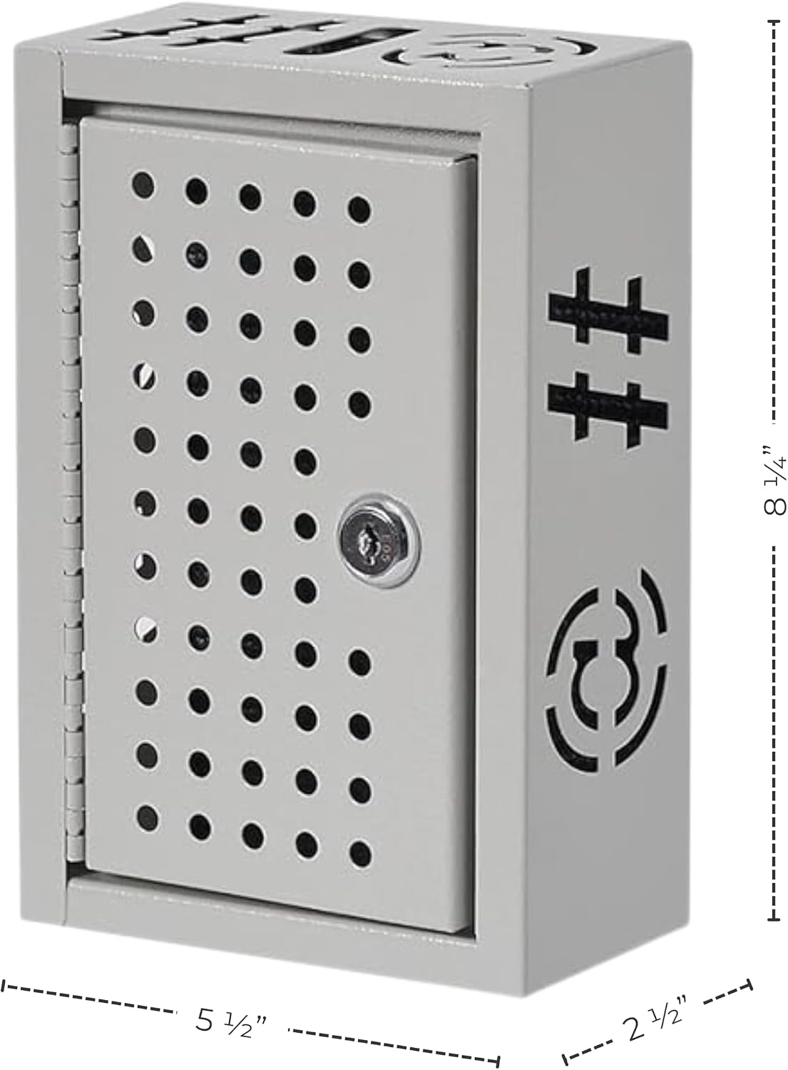 Steel Keyed Lock Box Storage Cabinet for Office & Classroom