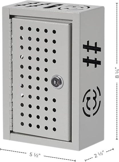 Steel Keyed Lock Box Storage Cabinet for Office & Classroom