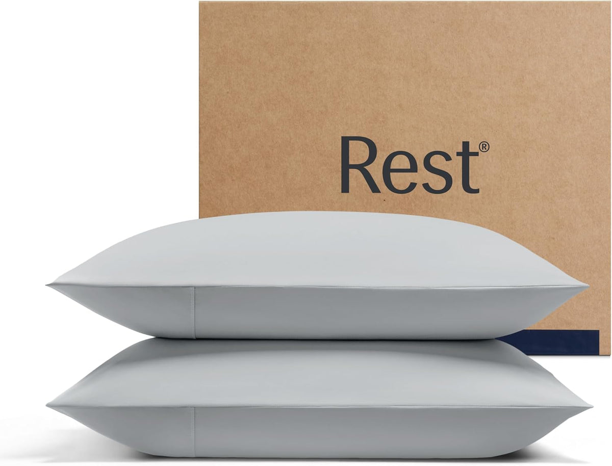 REST® Evercool®+ Cooling Pillowcases for Hot Sleepers, Standard, 2PCS