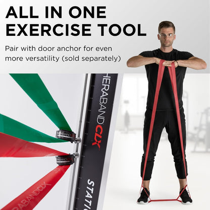 THERABAND CLX Resistance Band with Loops, Fitness Band for Home Exercise and Workouts