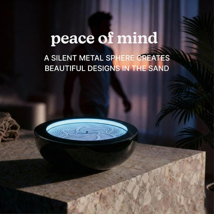 Homedics Drift 11” Sandscape – Version 2.0 with Updated Connected Experience, Smart Wi-Fi Zen Table Décor, LED Ambient Light, Modern Sand Art for Relaxation & Mindfulness, Home & Office Calm Décor