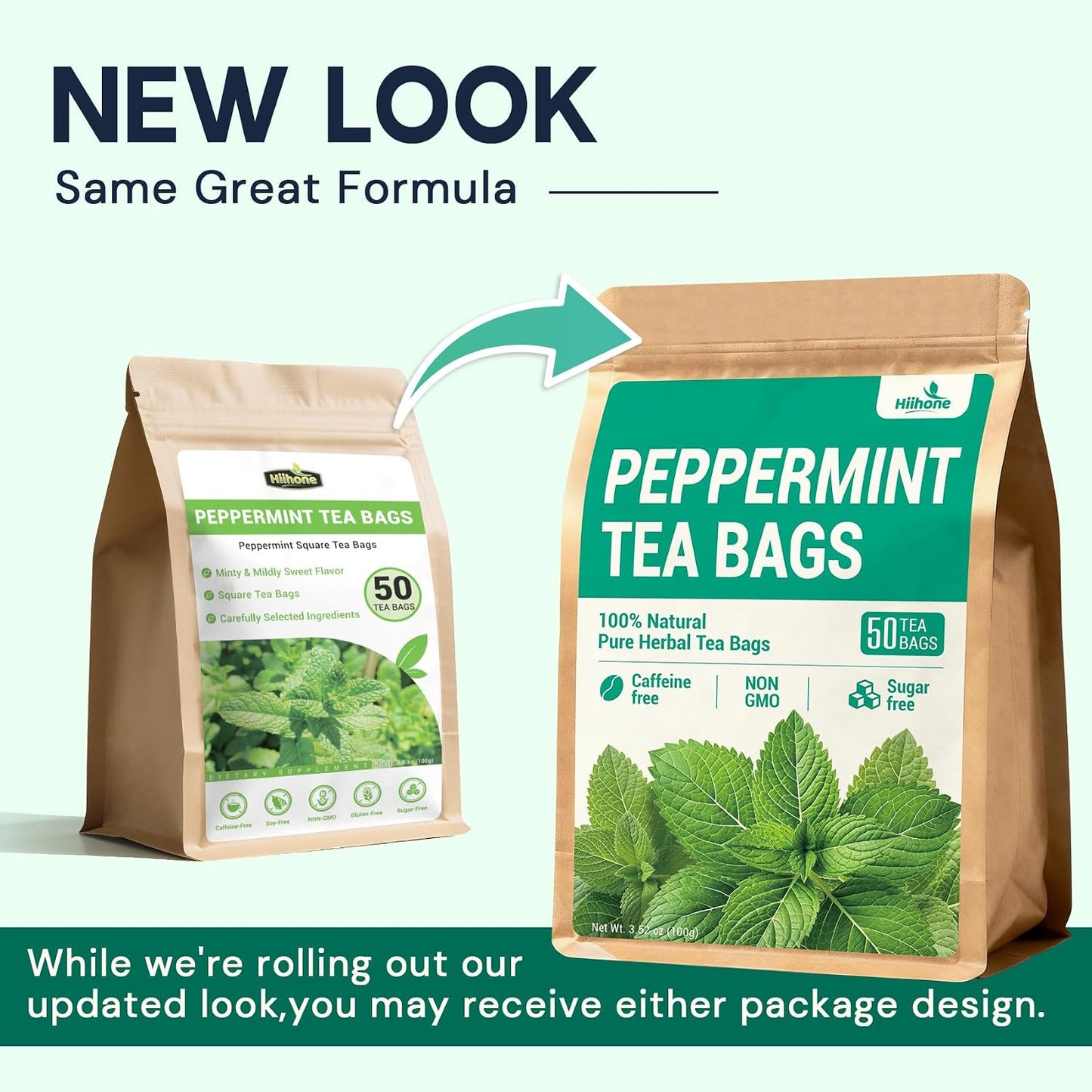 Lemon Balm Tea Bags, Pure & Natural Melissa Officinalis Herbal Tea, Premium Dried Lemon Balm Leaf with Naturally Lemony & Citrusy Flavor, Caffeine-Free, Non-GMO, 100 Count