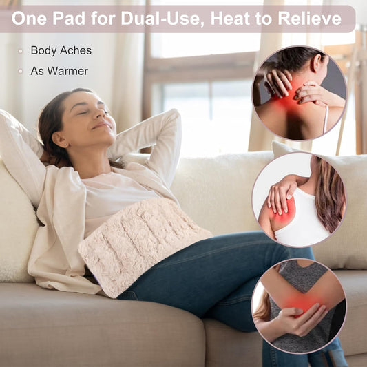SuzziPad Microwavable Heating Pads for Neck and Shoulder Back Discomfort, 7x16 Fatigue Soothing Heated Pad Microwave, Moist Hot Packs, Unscented Heat Pack for Aches, Sore Muscle, Gray