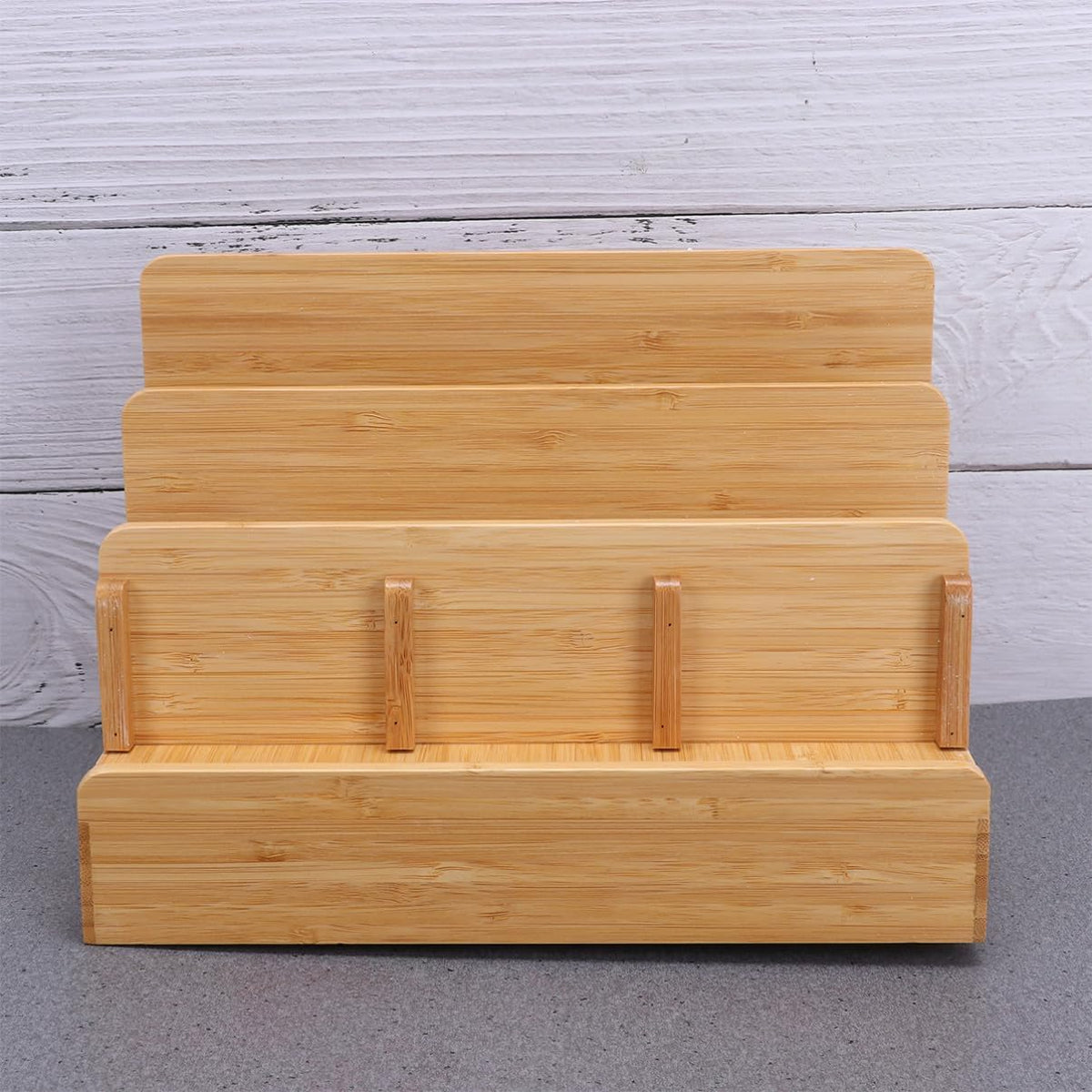 Bamboo Wood Charge Station Docking Organizer for Cellphone Tablets