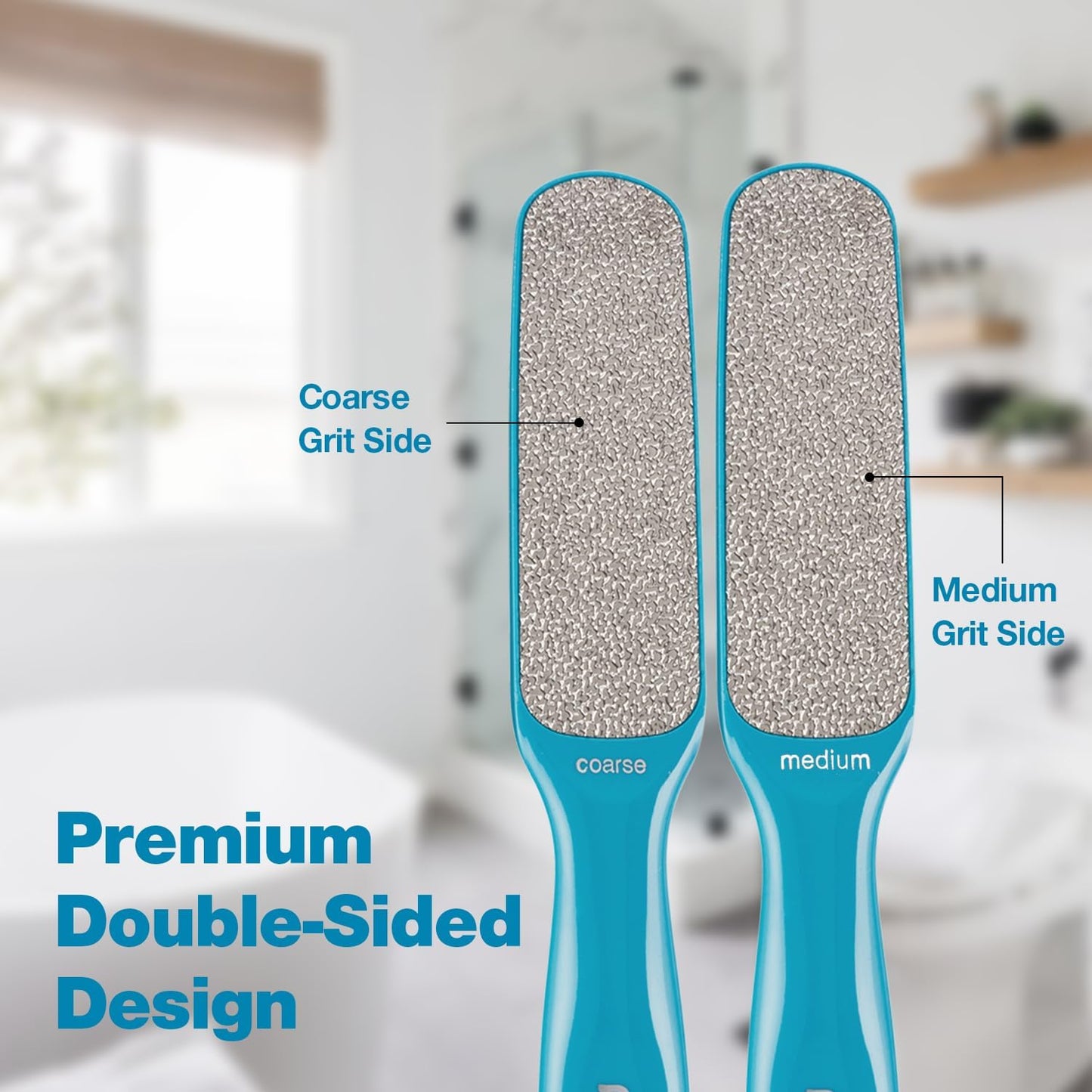 Probelle Double Sided Multidirectional Nickel Foot File Callus Remover - Immediately Reduces calluses and Corns to Powder for Instant Results, Safe Tool (Dark Grey)