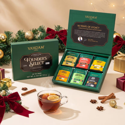VAHDAM, Assorted Black Tea Loose Leaf Tea Gift Set (10 Flavors) Gift Ideas for Women & Men | Directly Sourced From Assam and Darjeeling | Resealable Ziplock Pouch