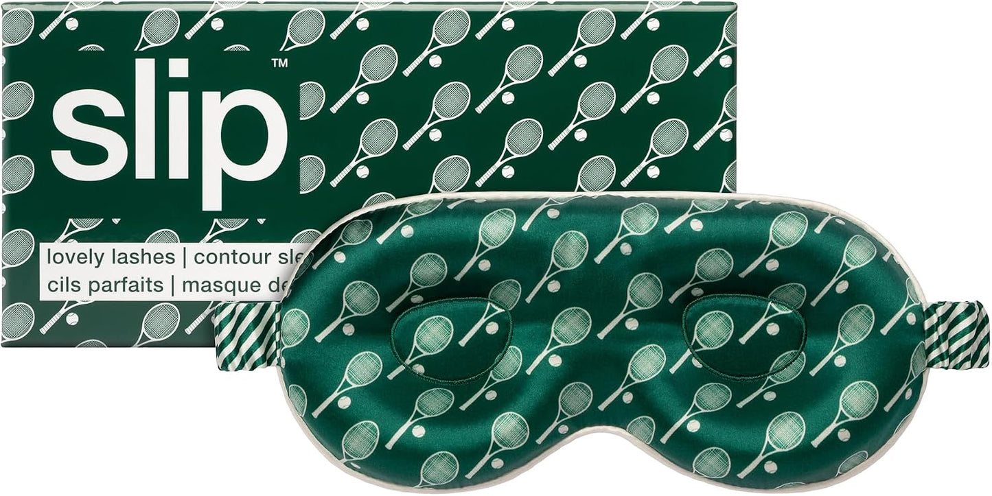 slip Contour Sleep Mask | 100% Pure Mulberry Silk, Ultra Soft | Contoured Design, Prevents Eye Pressure | Adjustable Strap, Ideal for Travel - Black