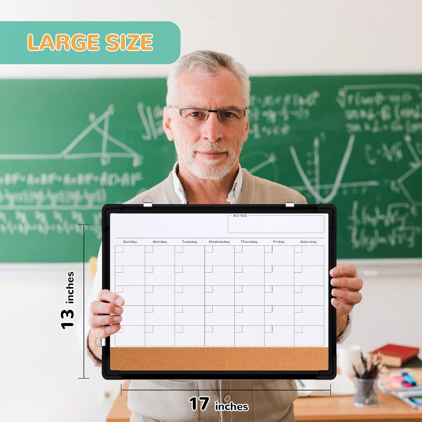 Weekly Calendar Whiteboard for Wall, 16x12 Inches Dry Erase Board, Small Magnetic White Board, Double-Sided Hanging Board for Office School Home Kitchen, Portable Board for Drawing Planning To Do List