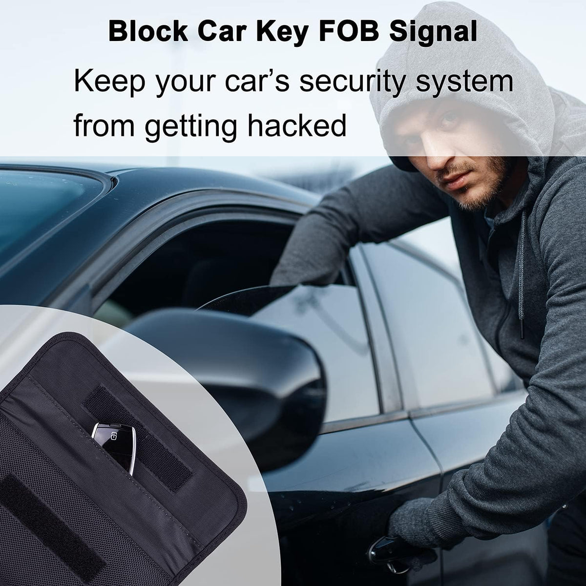Wisdompro Faraday Bag, RFID Signal Blocking Bag for Phones and Car Keys
