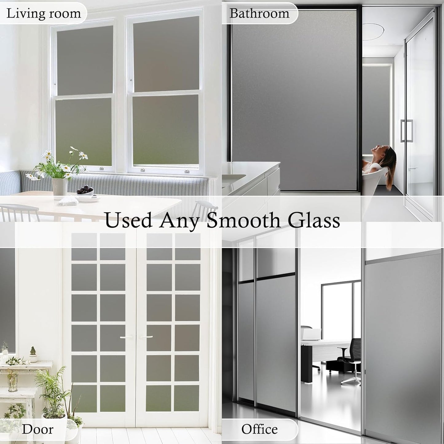 Coavas Blackout Window Film, 100% Light Blocking Privacy Window Film, No Glue Static Cling, Heat & UV Blocking, Removable Room Darkening Window Cover, Renter Friendly for Bedroom, 17.5x78.7Inch,Black