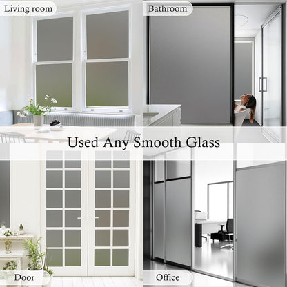 Coavas Blackout Window Film, 100% Light Blocking Privacy Window Film, No Glue Static Cling, Heat & UV Blocking, Removable Room Darkening Window Cover, Renter Friendly for Bedroom, 17.5x78.7Inch,Black