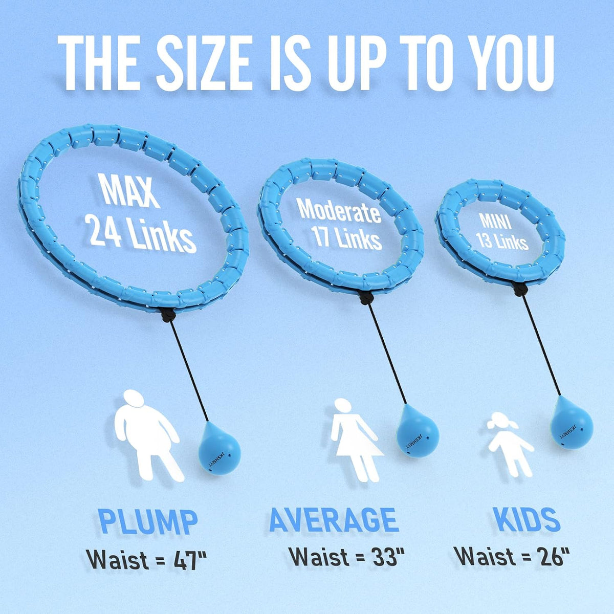 JKSHMYT Weighted Hula Circle for Adults Weight Loss, Infinity Fitness Hoop