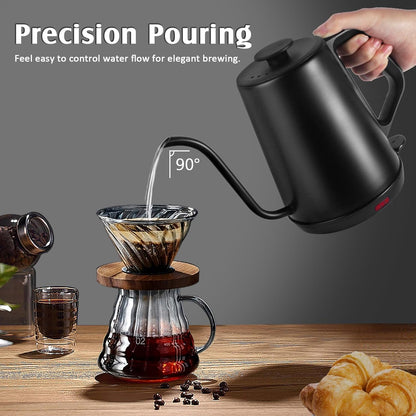 Gooseneck Kettle，0.8L Temperature Control Electric Tea Kettle