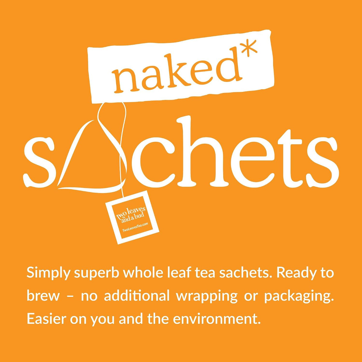 Two Leaves and a Bud Organic Turmeric Antioxidant Naked Tea Sachets, 15 Ct
