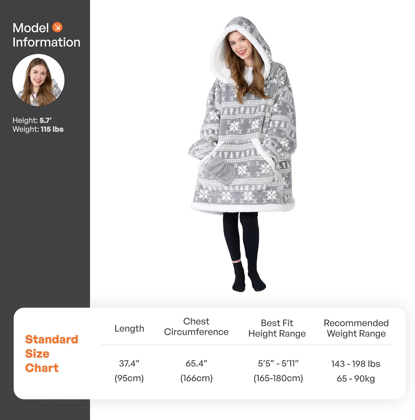 Giggling Getup Wearable Blanket Hoodie for Adults Gifts for Teen Girls Sister Women Sherpa Fleece Printed Hooded Blanket Sweatshirt Warm Cozy with Pocket & Sleeves Beige Cat