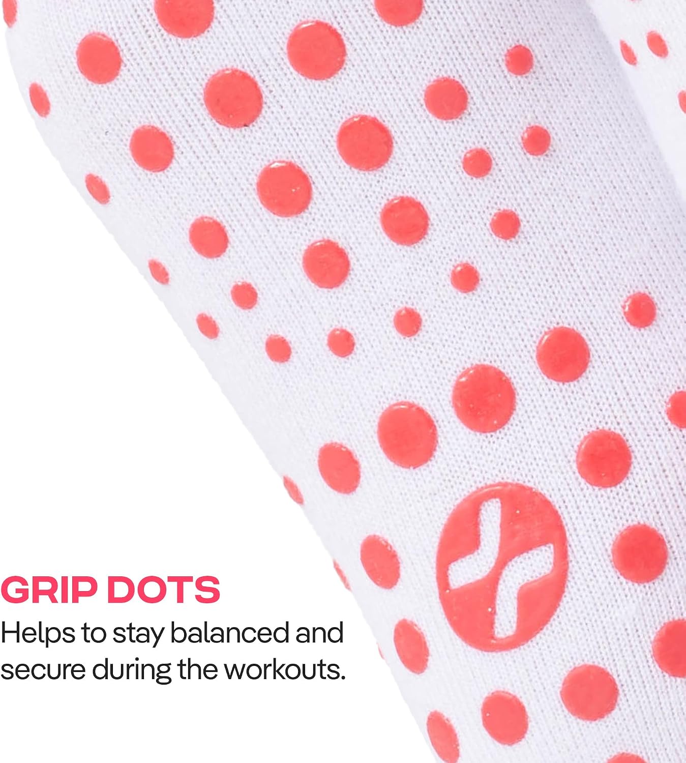 COOLMATE Pilates Socks with Grips for Women, Yoga Socks, Crew Non Slip Women for Barre, Pilates Gifts for Women - Colors B