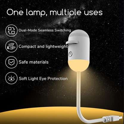 2-in-1 Galaxy Projector Night Light with 12 Sliding Projection Films, Adjustable Brightness 360° Rotating Design and USB Power for Car and Bedroom Decoration for Adults and Kids