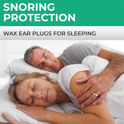 Peace&Quiet | PQ Wax Ear Plugs for Sleeping, Swimming - Soft Noise Cancelling Silicone Gel Wax Earplugs for Sleep and Swimmers, Sound Blocking Level of 32 Db, Color: Blue