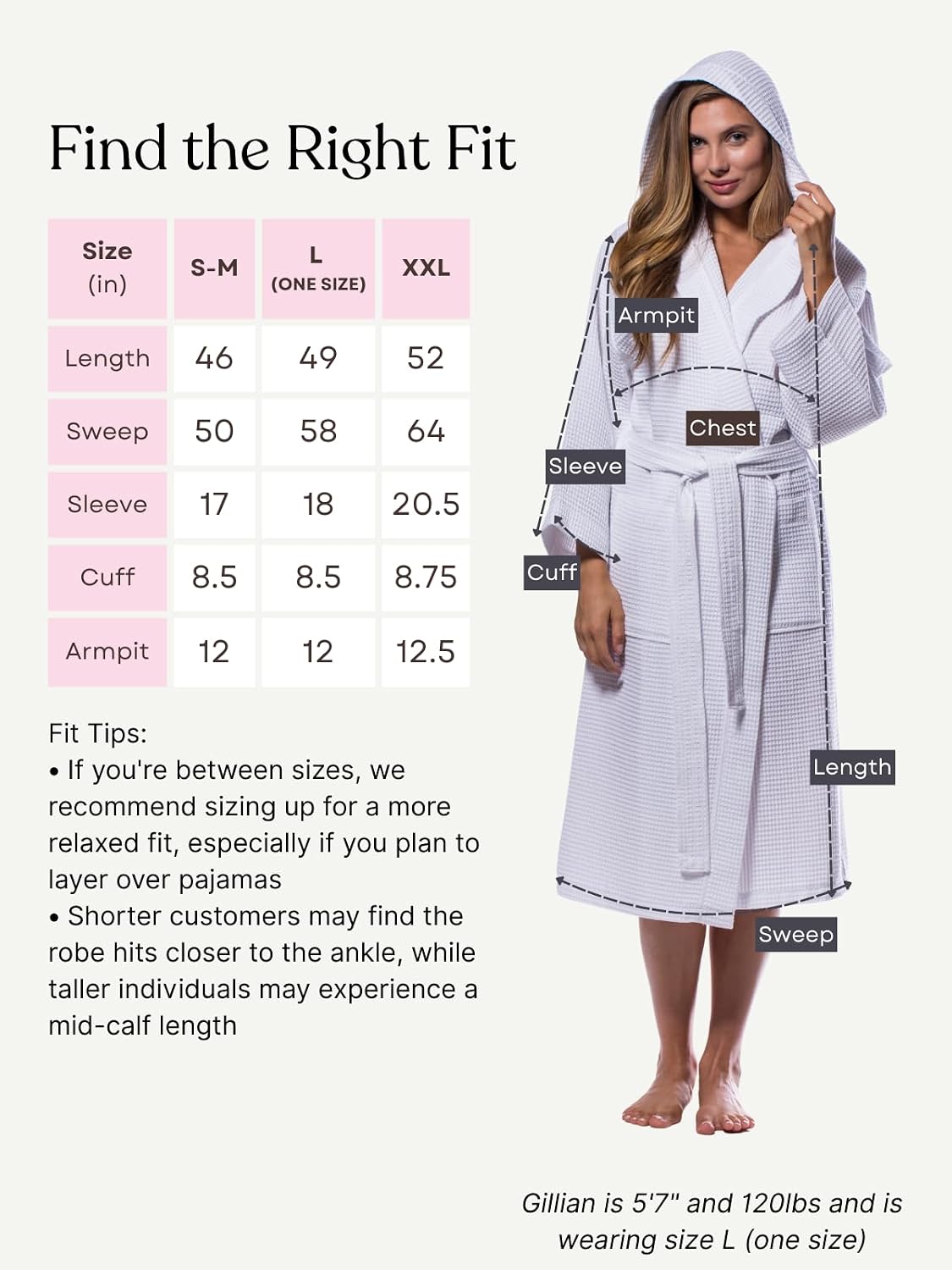 Turquaz Lightweight Waffle Knit Kimono Bathrobe - Soft Cotton Blend Spa Robe, Fast-Drying Full-Length Unisex Robes for Women