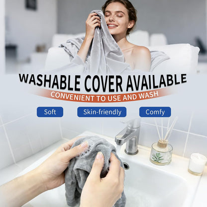 Microwavable Neck Heating Pad with Washable Cover – Unscented Rice Bean Hot Pack for Shoulder, Back, Cramps – Soft Weighted Neck Warmer for Hot/Cold Compress, Sore Muscles & Joints–17.3"×5.3", 1.5 lbs