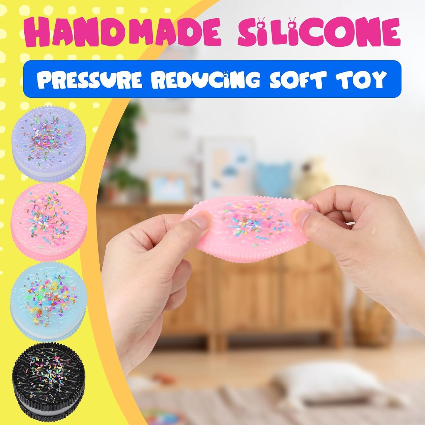 3pcs Squishy Textured Stress Balls Silky Soft Memory Gel Squeeze Balls Squishies Fidget Balls for Anxiety Relief Squishy Ball Sensory for Kids/Adults Hand Exercises 1.85inch