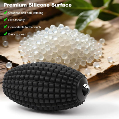 HODEMI Vibrating Massage Ball Roller with Rolling Head, 3 Speeds, Black