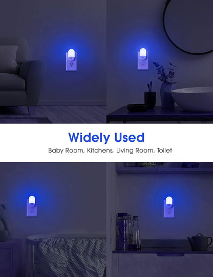 L LOHAS LED Amber Night Light, Night Lights Plug into Wall[2 Pack], 0.6W 2000K LED Night Light, Dusk to Dawn Sensor, 30/60LM Adjustable Brightness, Automatic Low Blue Nightlight for Kids, Bathroom