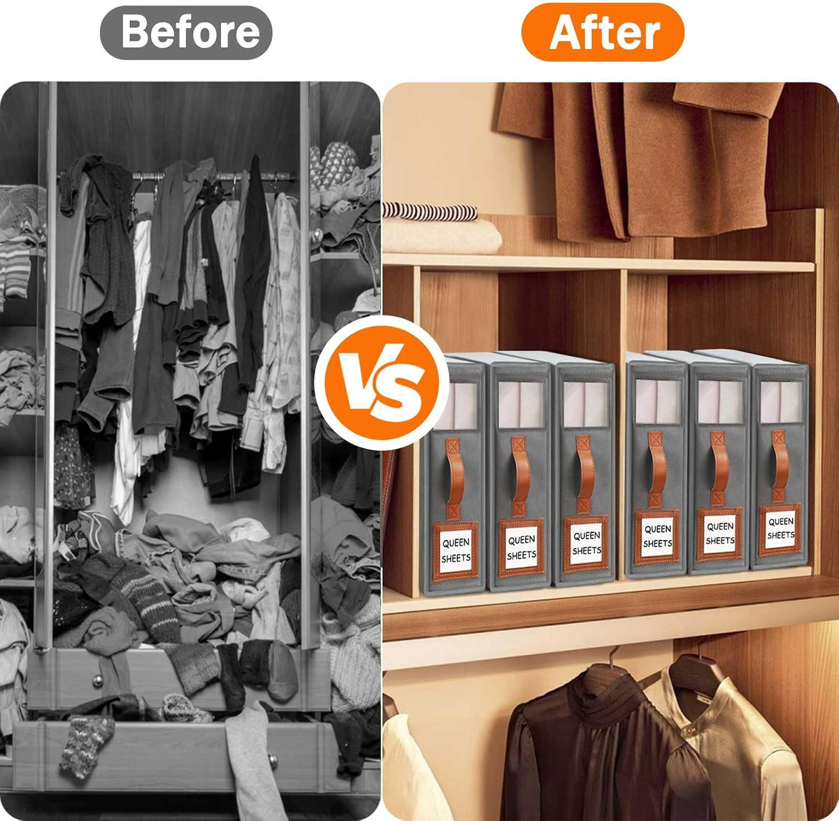 GhvyenntteS Bed Sheet Organizers and Storage, Closet Organizer