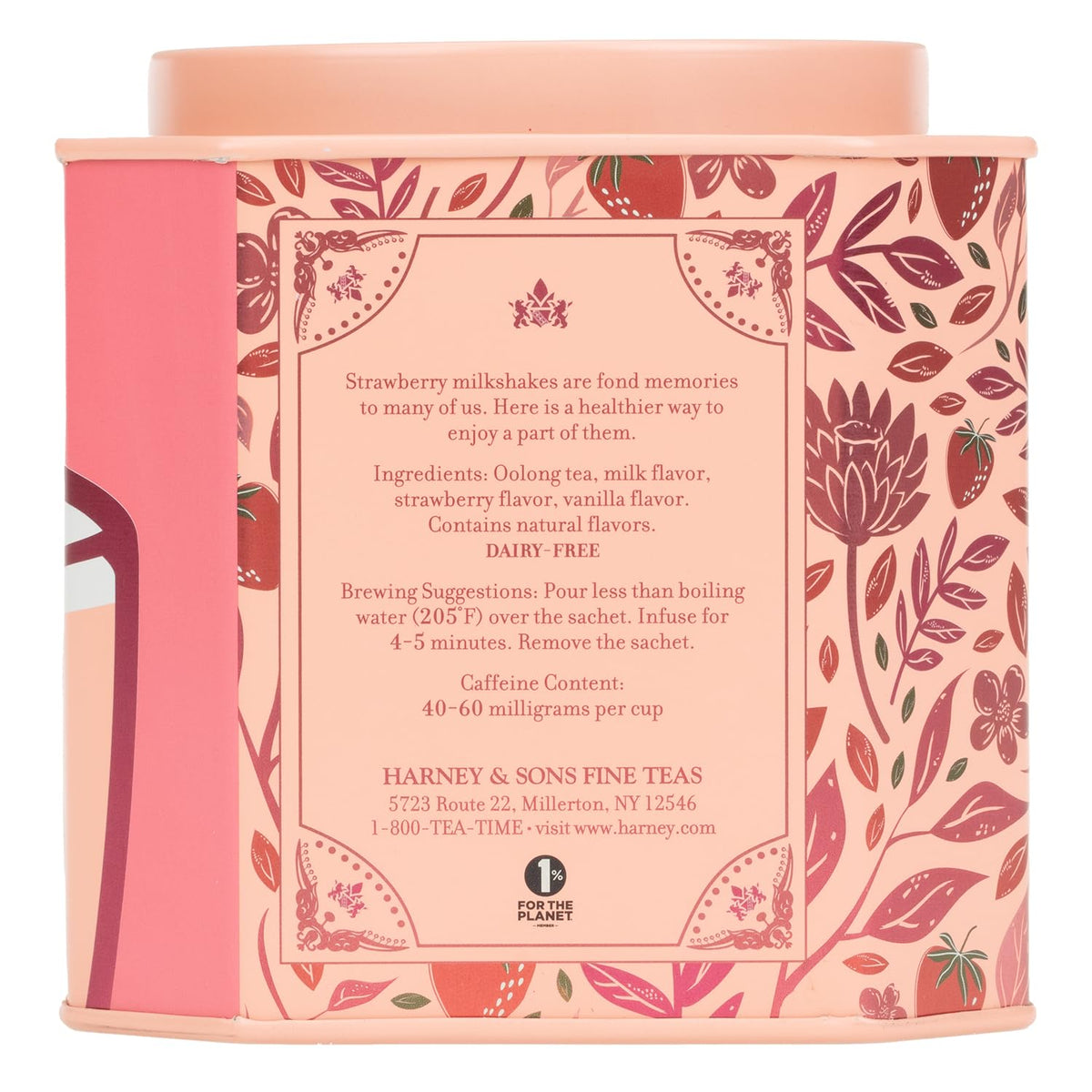 Harney & Sons Strawberry Milkshake Oolong Tea, 30 Sachets in Tin