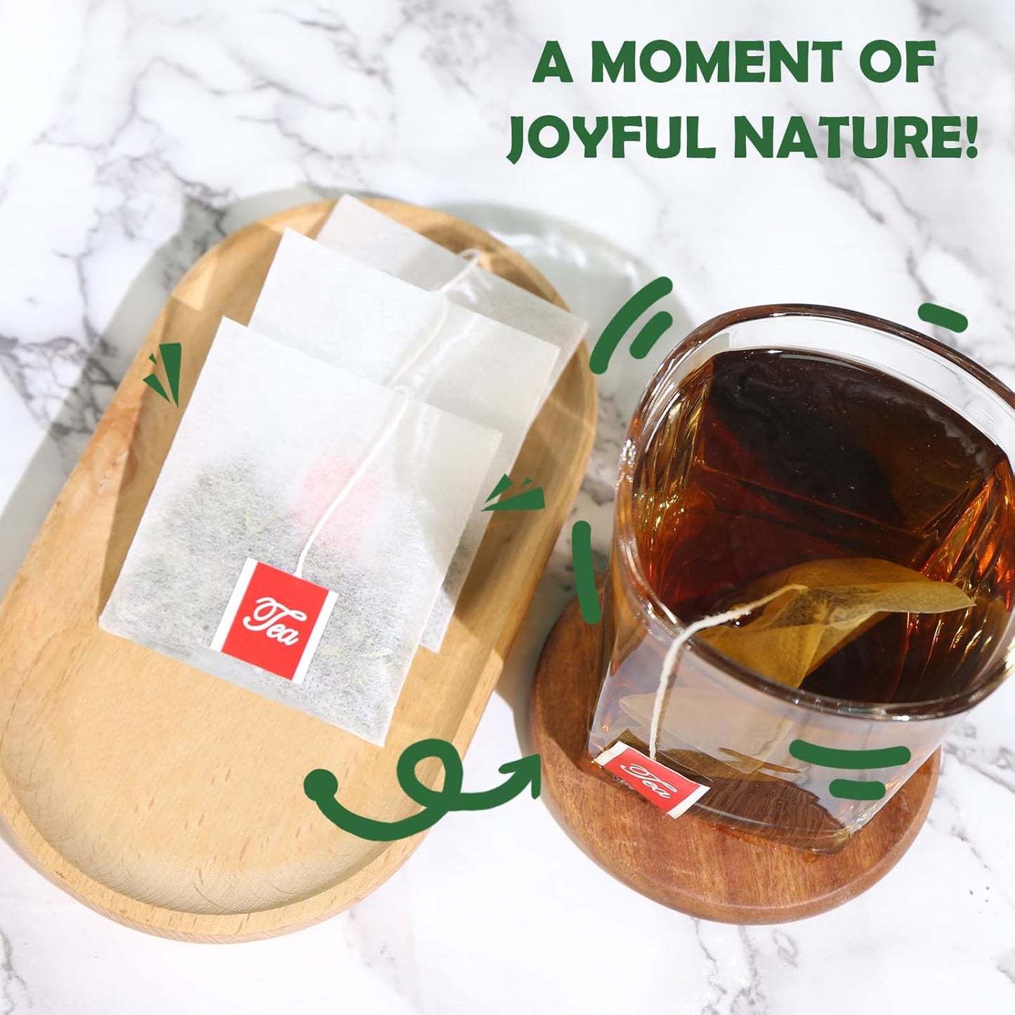 TEARELAE Lemon Balm Tea Bag, 1.5g X 50 Count | Premium Natural Lemon Balm Leaf, Caffeine-free, Non-GMO, Soothing & Mellow, Healthy Tea During Leisure Time & For Relaxation