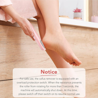 LINKEVAP Electric Callus Remover for Feet, Professional Pedicure Kit Foot Scrubber for Dry, Dead, Cracked, Hard Skin, at Home Feet Spa Care Kit for Men & Women (Cold White)