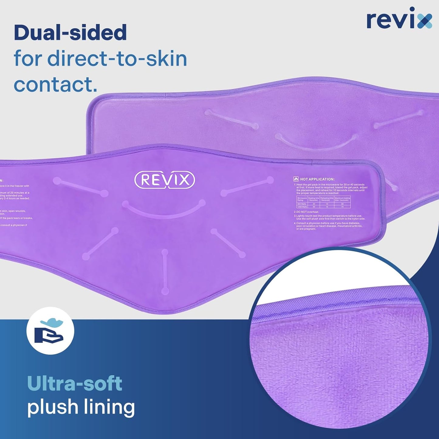 REVIX Neck Ice Pack Wrap – Reusable Hot Cold Gel Pack for Neck and Shoulder, Large Flexible Design with Soft Plush Lining, Cervical Gel Ice Wrap Ideal for Post-Workout Recovery, Fatigue & Relaxation