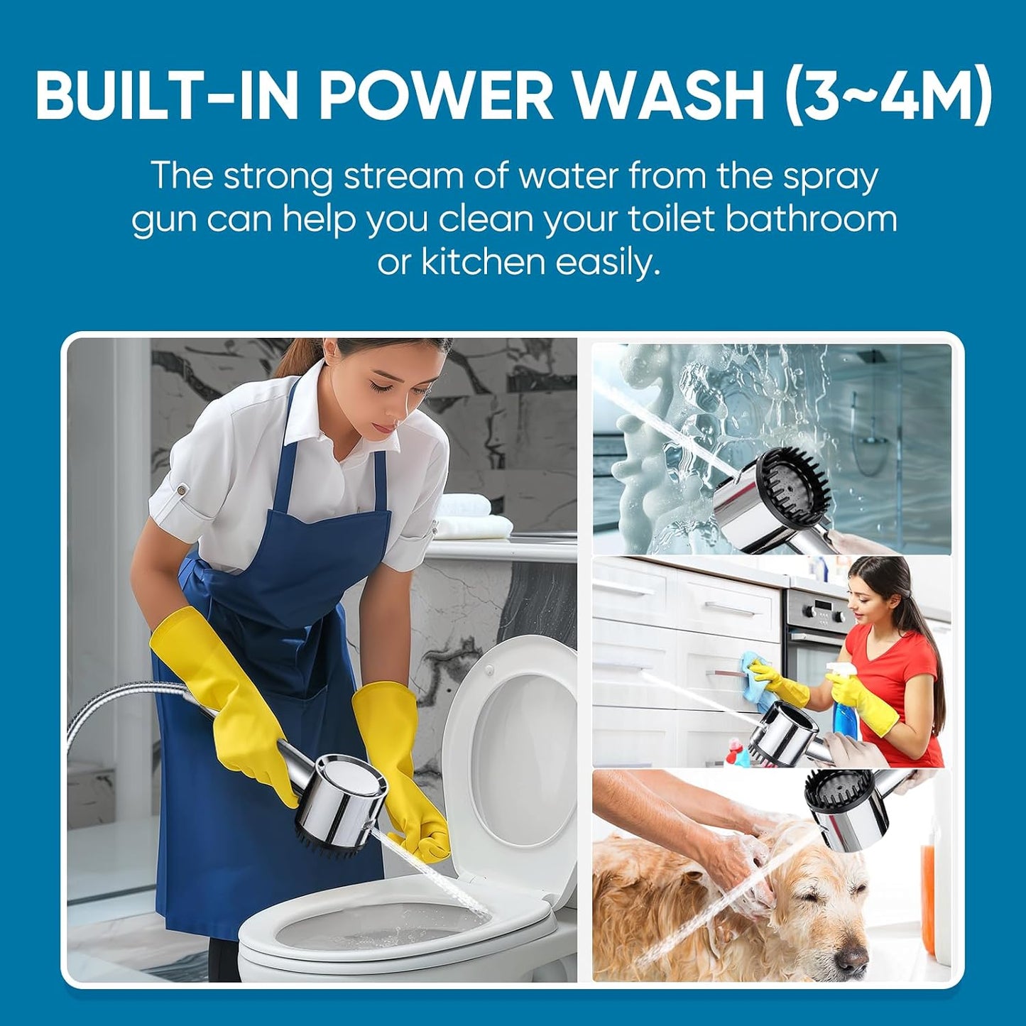 Cobbe Filtered Shower Head with Handheld, 4+1 Spray Mode Showerhead with Filters, Built-in Power Wash for Hard Water - Remove Chlorine - Reduces Dry Itchy Skin, Luxury Gray