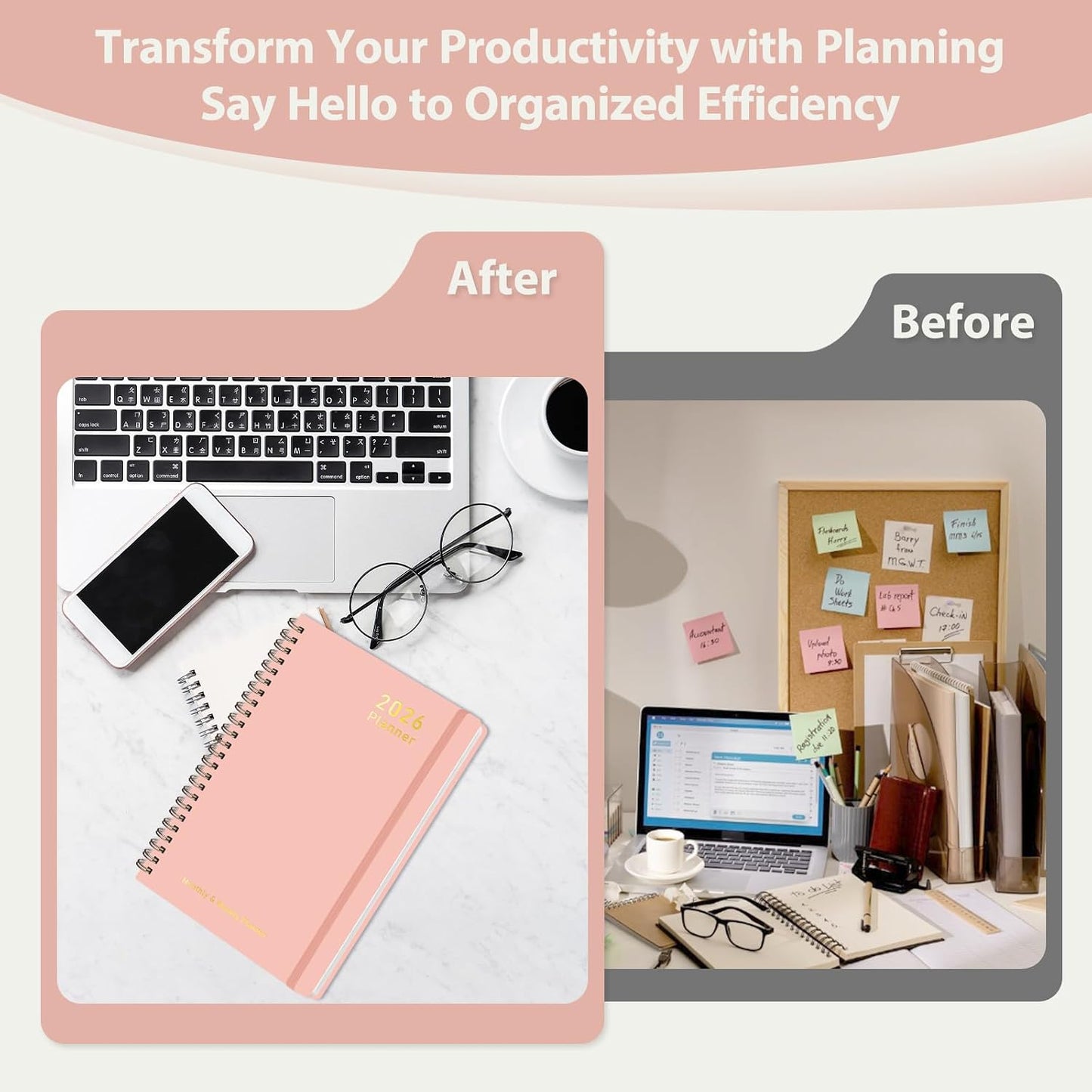 Planner 2026-2027, Weekly and Monthly Calendar Planner, JUL 2026 - JUN 2027 | Academic Year, Daily Agenda Book, A5(6.3'' x 8.5''), Sprial Bound, Inner Pocket, Office School Use