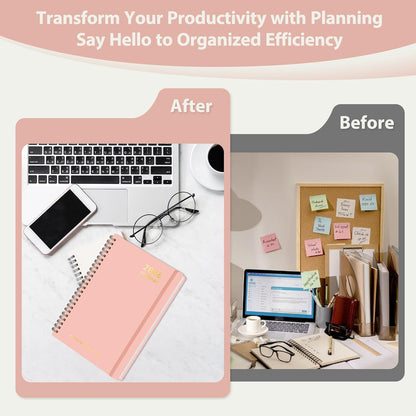 Planner 2026-2027, Weekly and Monthly Calendar Planner, JUL 2026 - JUN 2027 | Academic Year, Daily Agenda Book, A5(6.3'' x 8.5''), Sprial Bound, Inner Pocket, Office School Use
