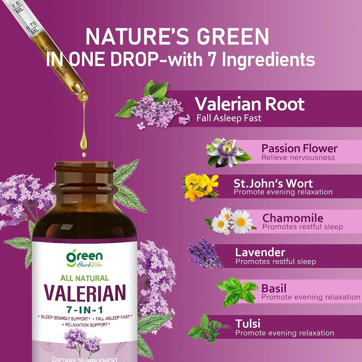 Valerian Root (Valeriana) Extract Sleep Support Drops, 2 oz