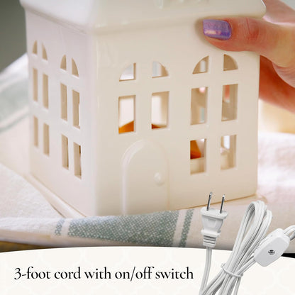 Candle Warmers ETC. Illumination Fragrance Warmer- Light-Up Warmer for Warming Scented Candle Wax Melts and Tarts or to Freshen Room, White Harmony