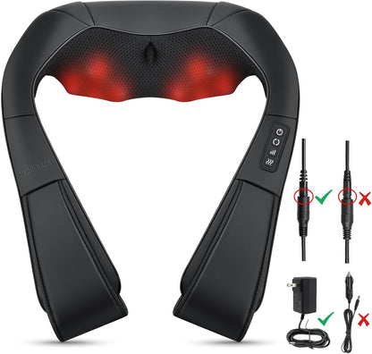 Medcursor Neck Massager with Heat - Deep Tissue Pain Relief, Rechargeable Shiatsu Neck and Shoulder Massager, Ideal Choice for Men, Women, Mom & Dad