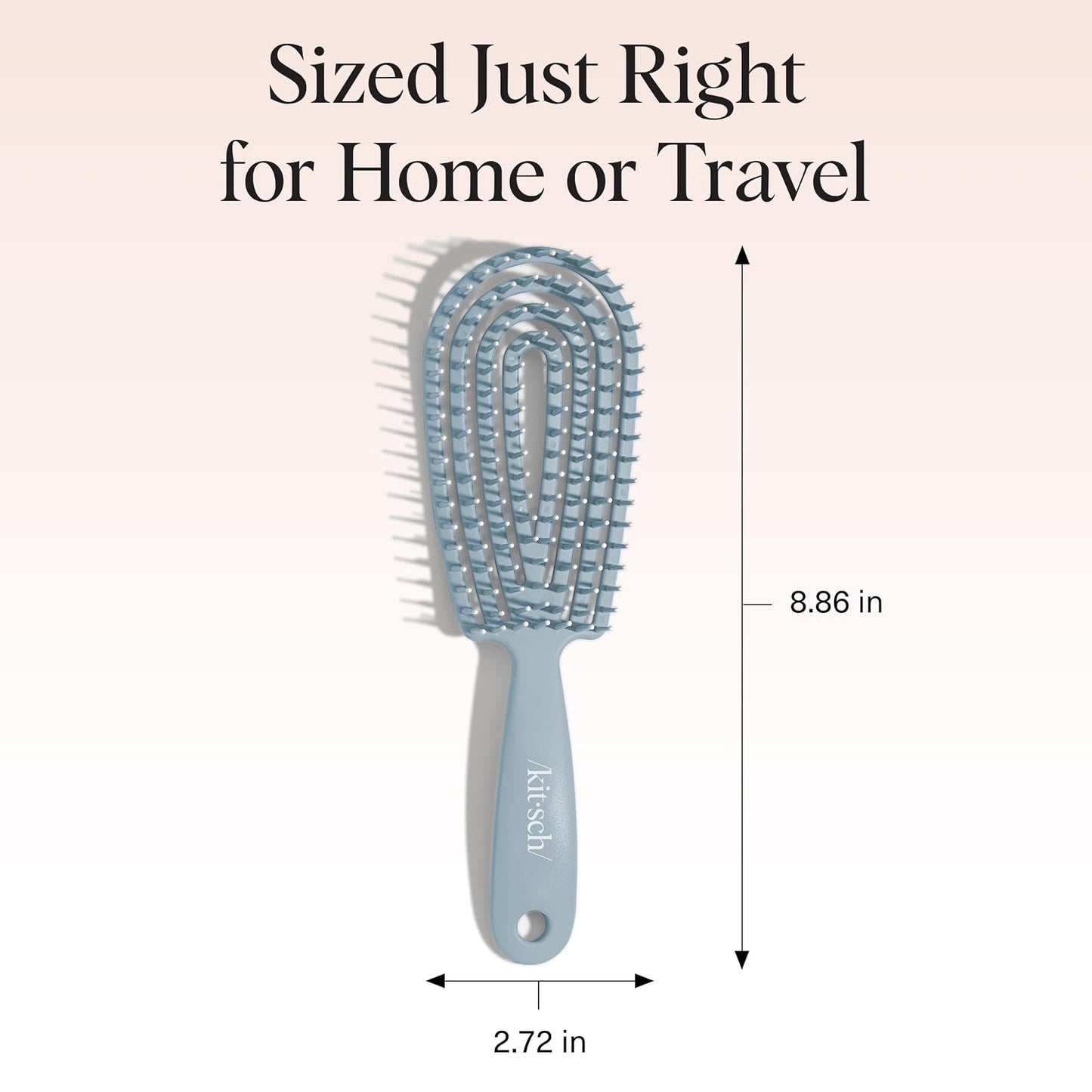 Kitsch Hair Brush Detangler – Flexi Flow Hair Brush for Women, Men & Kids | Detangling Brushes for Curly Hair with Bendable Frame, Bounce Curl Defining Brush for Wet or Dry Strands - Soft Violet