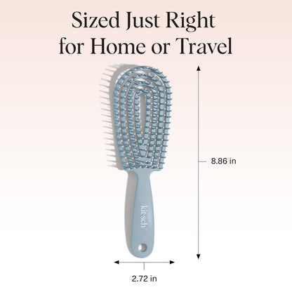 Kitsch Hair Brush Detangler – Flexi Flow Hair Brush for Women, Men & Kids | Detangling Brushes for Curly Hair with Bendable Frame, Bounce Curl Defining Brush for Wet or Dry Strands - Soft Violet