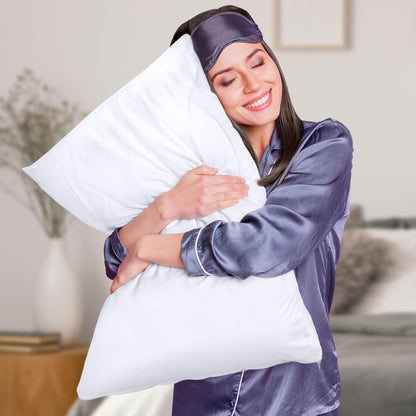 Set of 4 Pillow Protectors with Zipper Standard Size, Bed Bug and Dust Mite Proof Pillow Covers, Ultra Soft Pillow Encasements, Moisture Wicking and Waterproof Pillow Cases by Utopia Bedding (White)