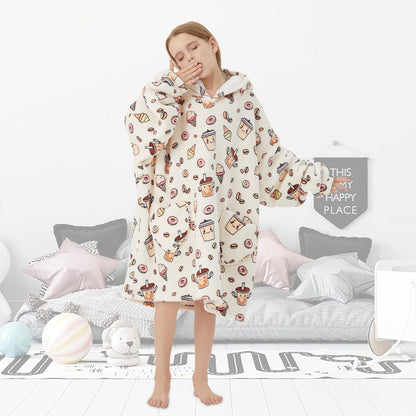 Fiosnow Glow in the Dark Unicorn Blanket Hoodies for Kids 6-13YR Oversize Wearable Blanket Hoodies for Boys Girls Teens